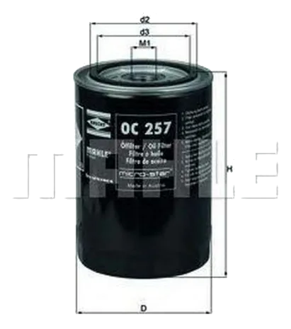 Масляный фильтр OC 257 Knecht